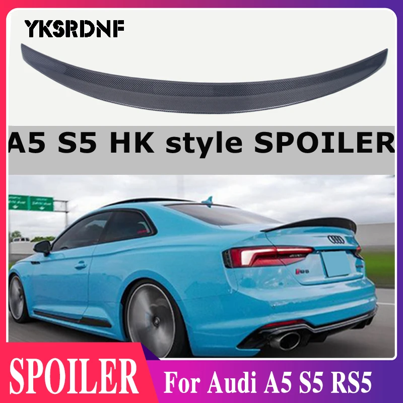 

YKSRDNF HK style carbon fiber rear wing for Audi A5 S5 RS5 only for 2 doors CWing lip spoiler auto par