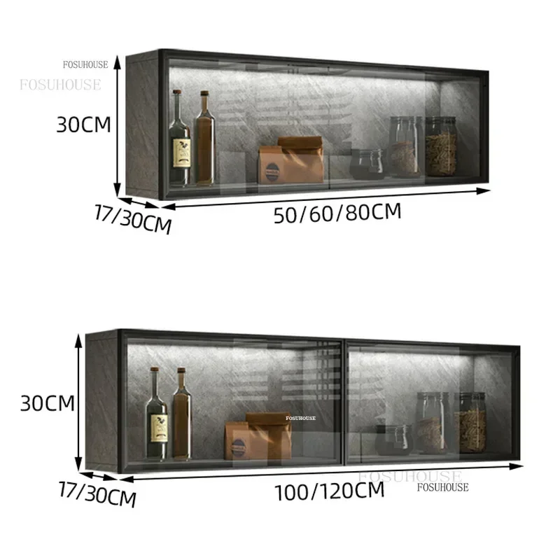 Small Apartment Kitchen Cabinets Coffee Shop Wall-mounted Storage Cabinet Creative Homestay Furniture Cupboard with Door N
