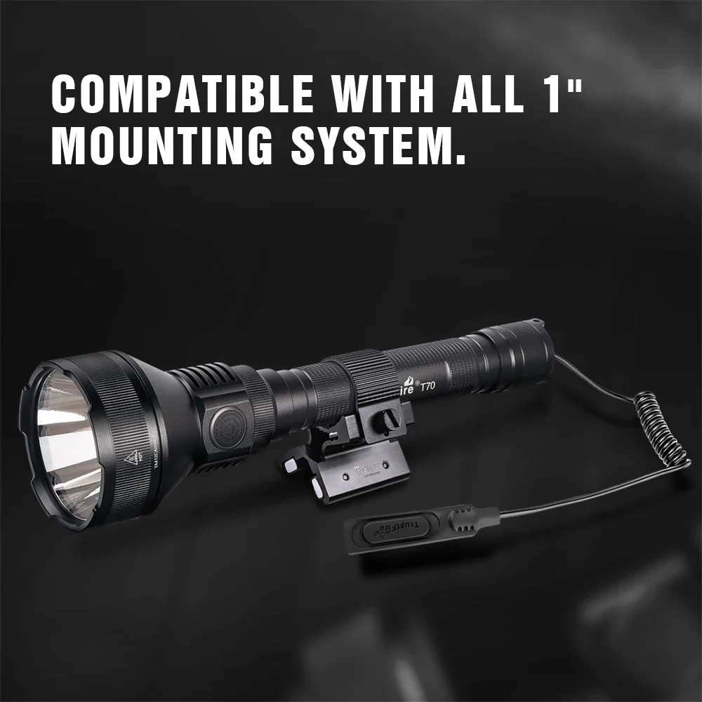 Trustfire T70 Ultra Powerful Hunting LED Flashlight 2300LM 1KM Range Tactical 18650 Spotlight Torch Self-defense For Search Camp