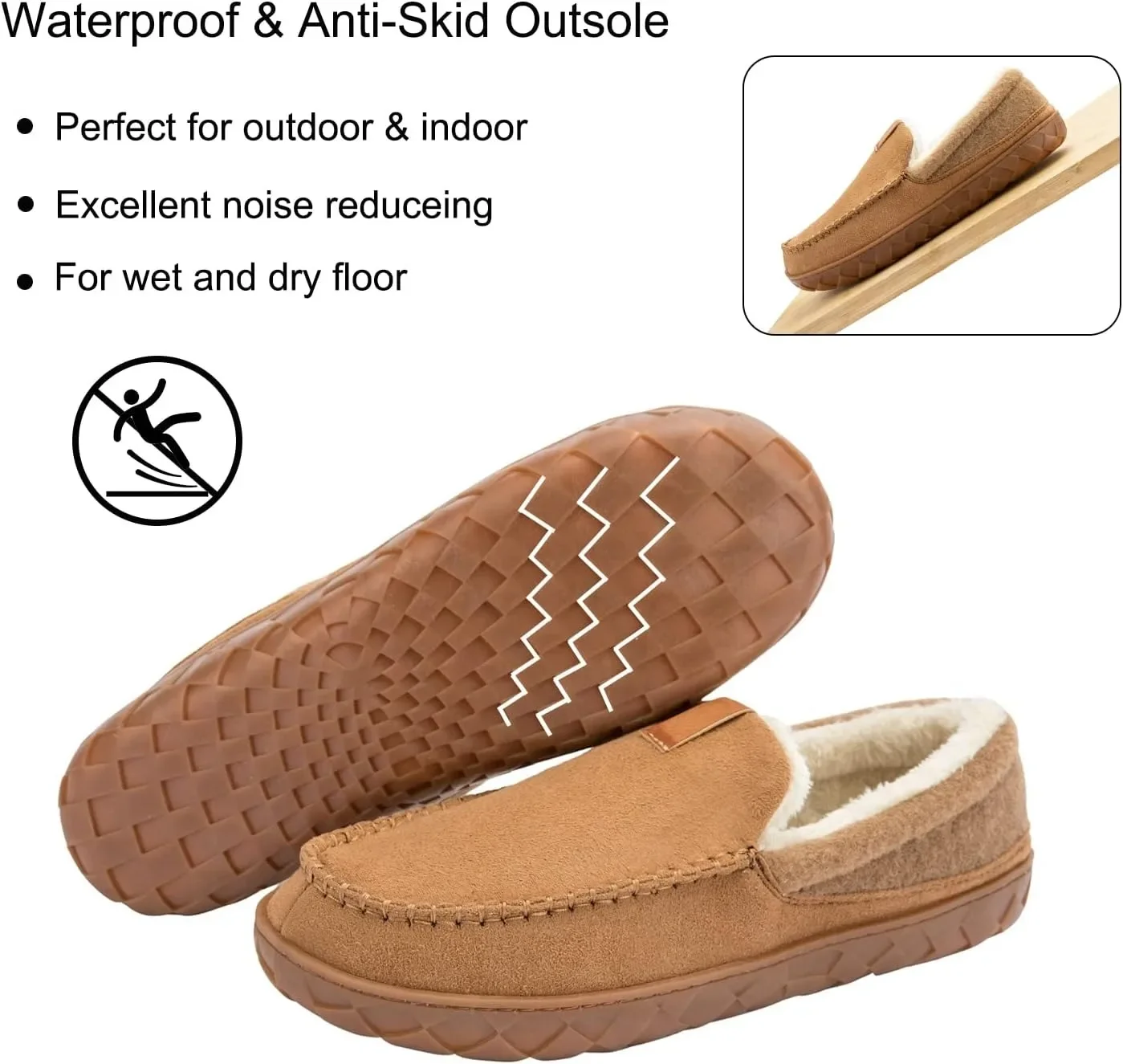 Plush Memory Foam Indoor Slippers - Unisex Cozy Winter House Shoes