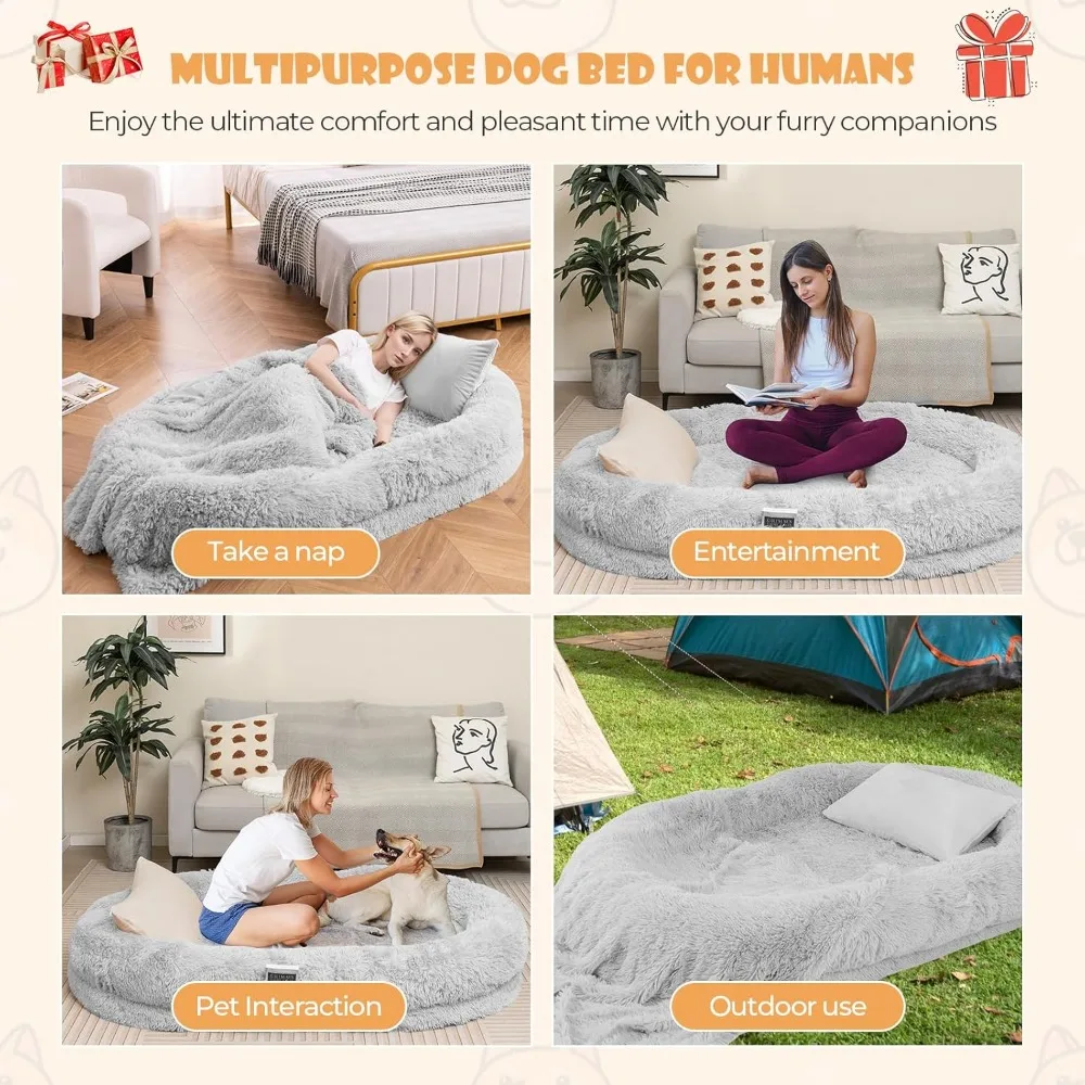 Oversized Human Dog Bed Lounger 2