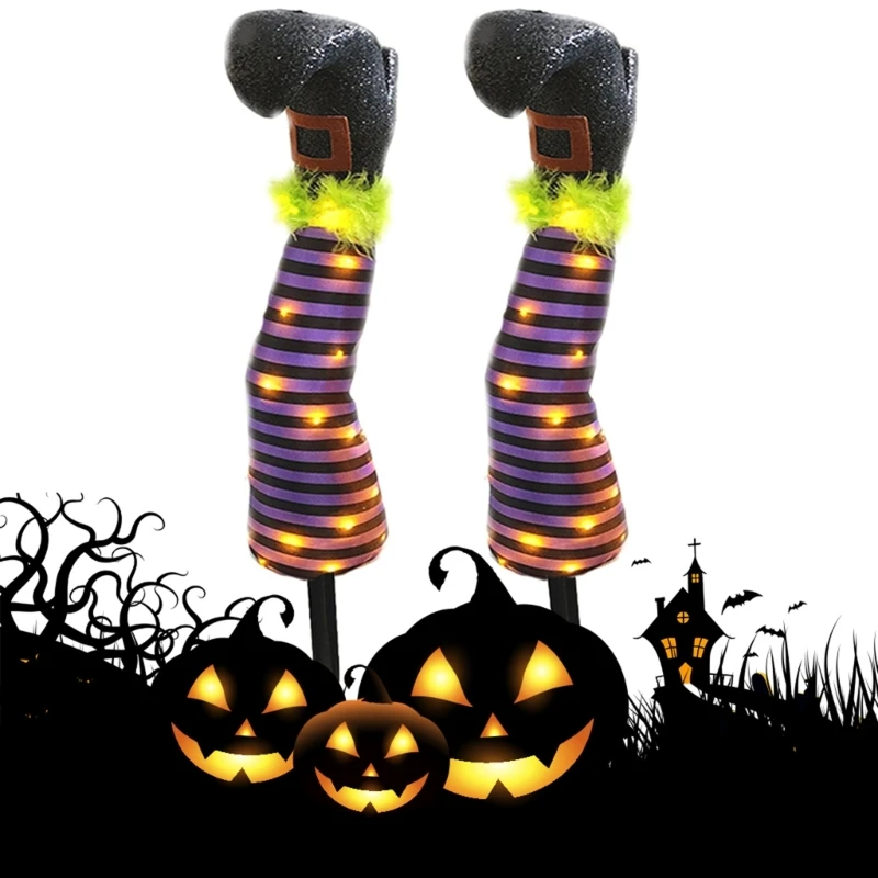 

Halloween Wicked Witch Legs with Led Lights Outdoor Halloween Decorations