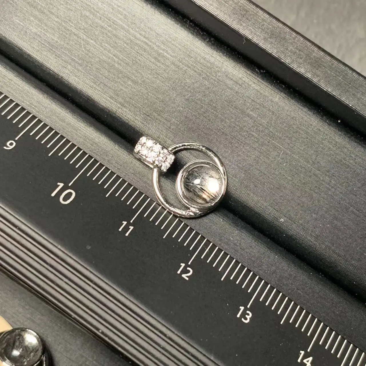 Natural Black Rutilated Quartz 925 Sterling Silver Stud Earrings For Women Jewelry Gift Simple  Jewelry Yellow