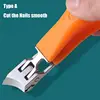 Curved Nail Clippers Anti Splash Fingernail Toenail Clippers Wide Jaw Opening Slanted Long Handle No Splash Fingernail Clippers 5