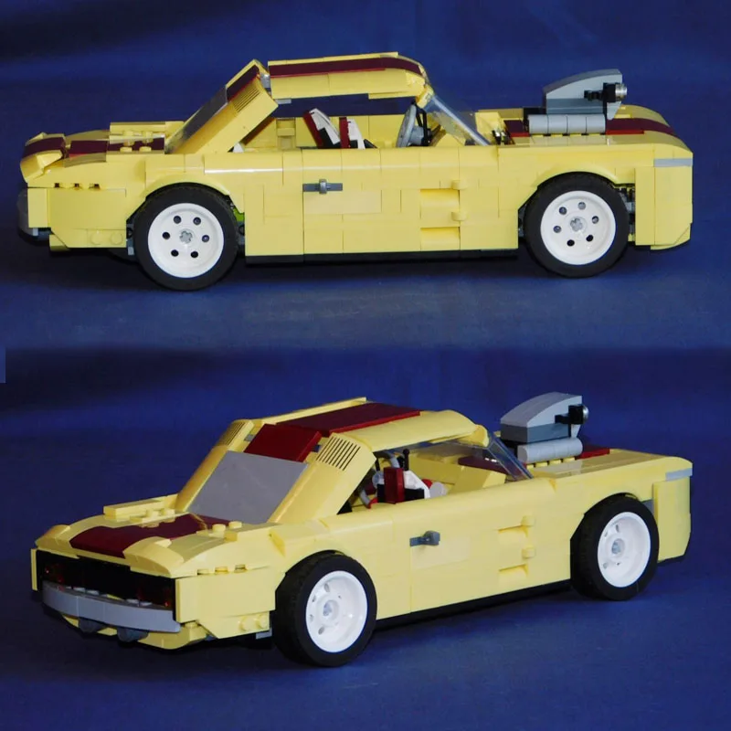 New Creative Expert Moc Dodge Charger 70 Cars Model Mod Dal 10271 Fiat 500 Set Moc Building Blocks Kit Fai Da Te Mattoni Giocattoli Regali