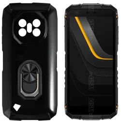 2 - in - 1 Ring Holder Shockproof Soft TPU Case for Doogee Fire 3 Ultra (Black)