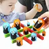 Creative Tic Tac Toes Cartoon Thinking Training Gobblers Board Game Big Eat Small Strategy Game Educational Toy For Kids 4