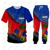 Emblem Flag Caribbean Sea Haiti Island Retro Hoodies Jacket Tracksuit Men 3D Print Pants CUSTOM Sweatshirt Unisex Clothes 5