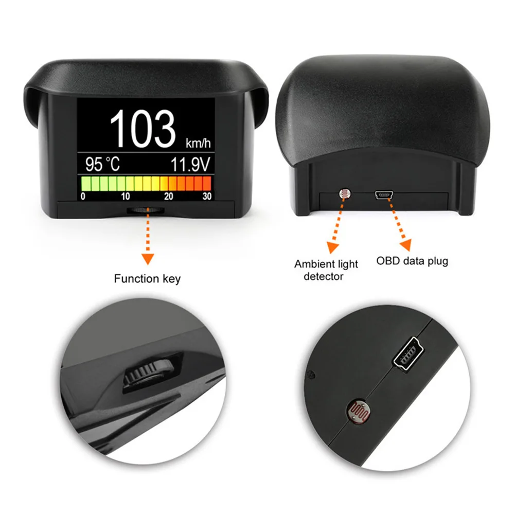Ancel A202 OBD2 ڵ HUD   ÷  ǵ ڵ ӵ  ˶ ý۰  ڵ    ׼