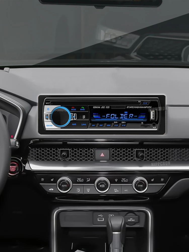 Car Radio 1 din Stereo Multimedia MP3 Player Digital Bluetooth FM ISO Power Aux Input USB Bluetooth Universal Autoradio - 5