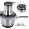 3L 800W Household Small Electric Meat Grinder 2 Speeds Stainless Steel Electric Chopper Automatic Mincing Machine Food Processor 3