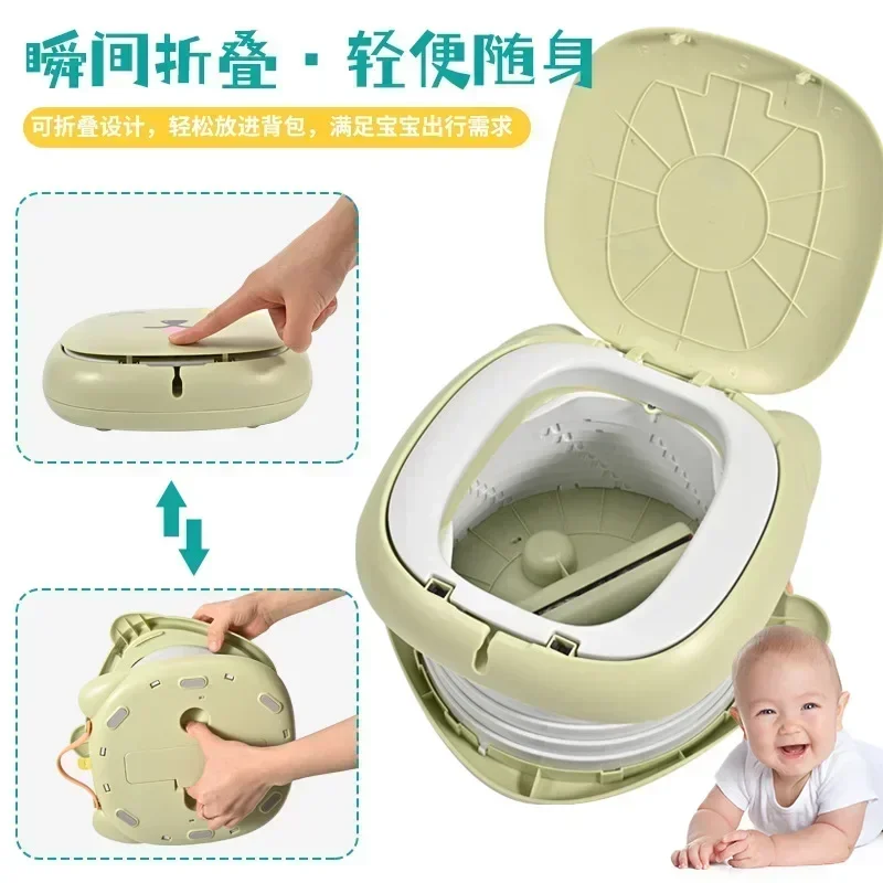 Children's Folding Toilet Baby Travel Toilet Portable Children's Potty Car Sealed Anti-odor Urinal 3