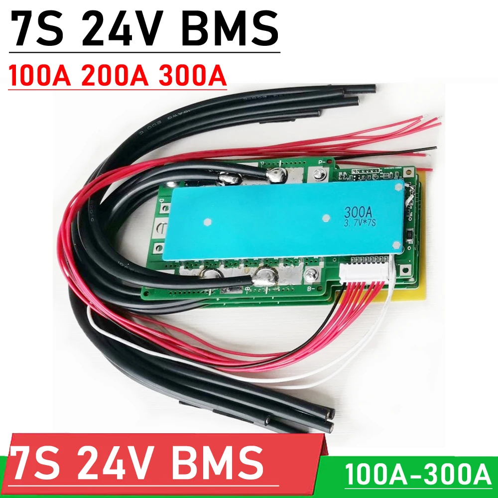 

DYKB 7S 24V BMS 100A 200A 300A Ternary lithium battery Protection Board 18650 Li-ion batteries Balance TEMP RV Invertercar start