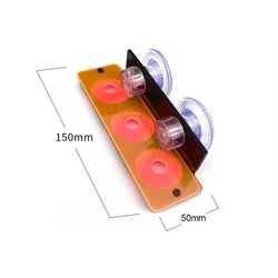 Fluorescent Coral Frag Plug Holder - Acrylic Reef Stand & Aquarium Decoration (Orange 3 Plug Holes)