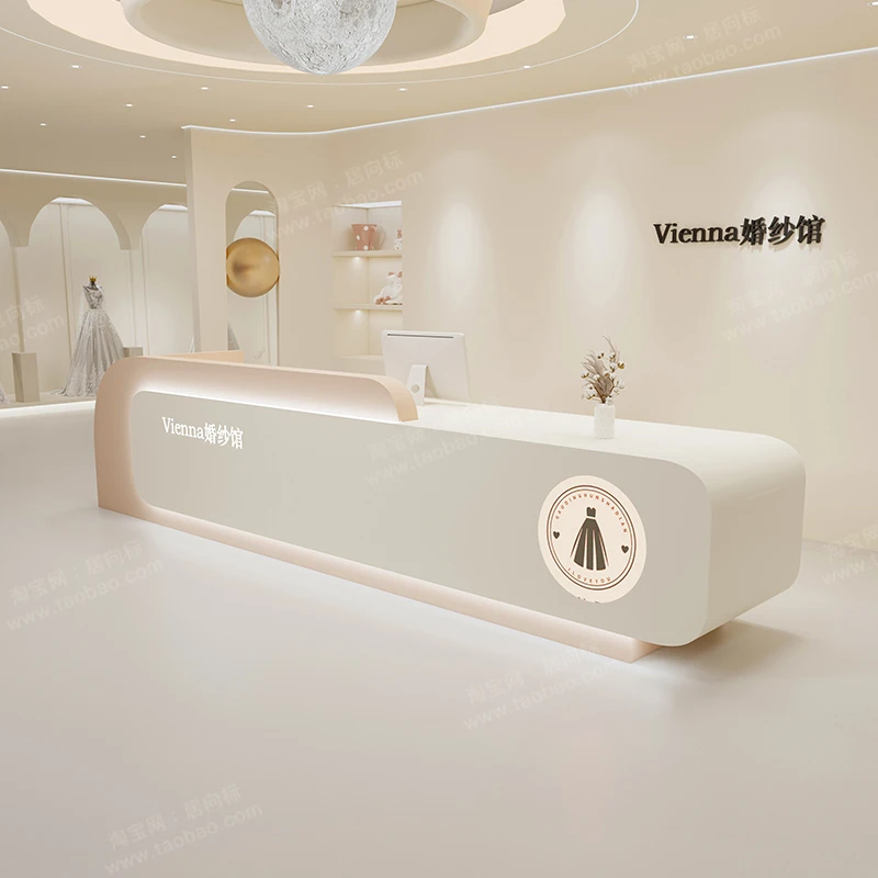 Nordic Luxury Reception Desks Checkstand Coffee Shop Customer Shop Counter Beauty Salon Atril Furniture Comptoir D'accueil FYRD