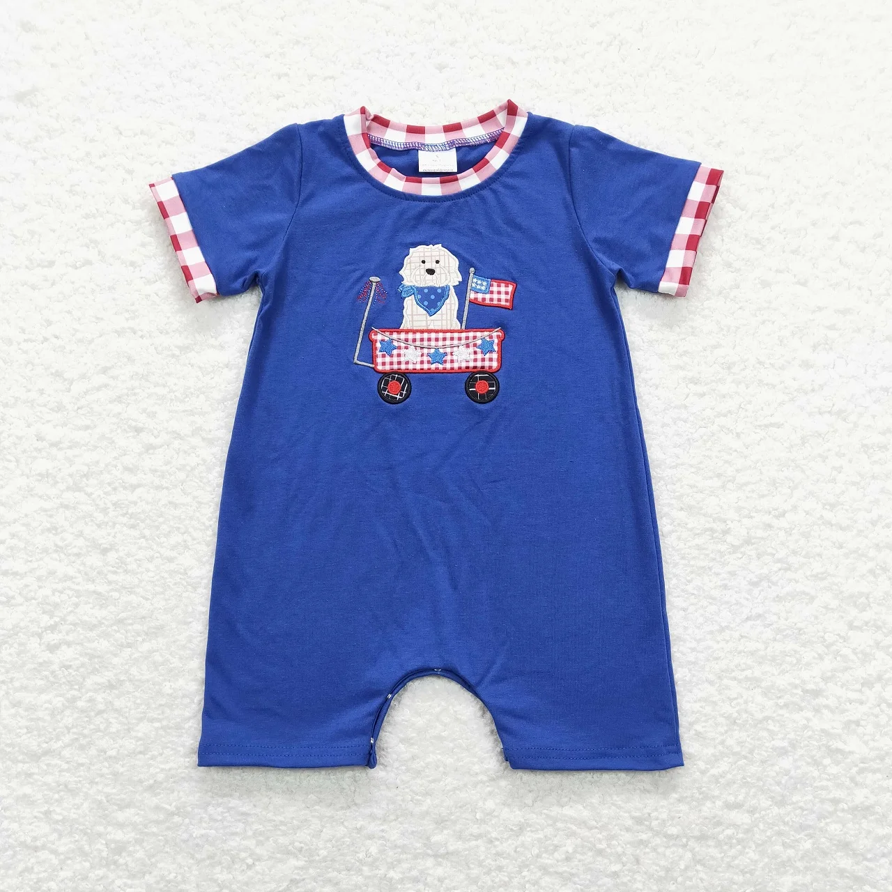 Newborn July 4th Romper Embroidery Flag Jumpsuit Toddler Kid