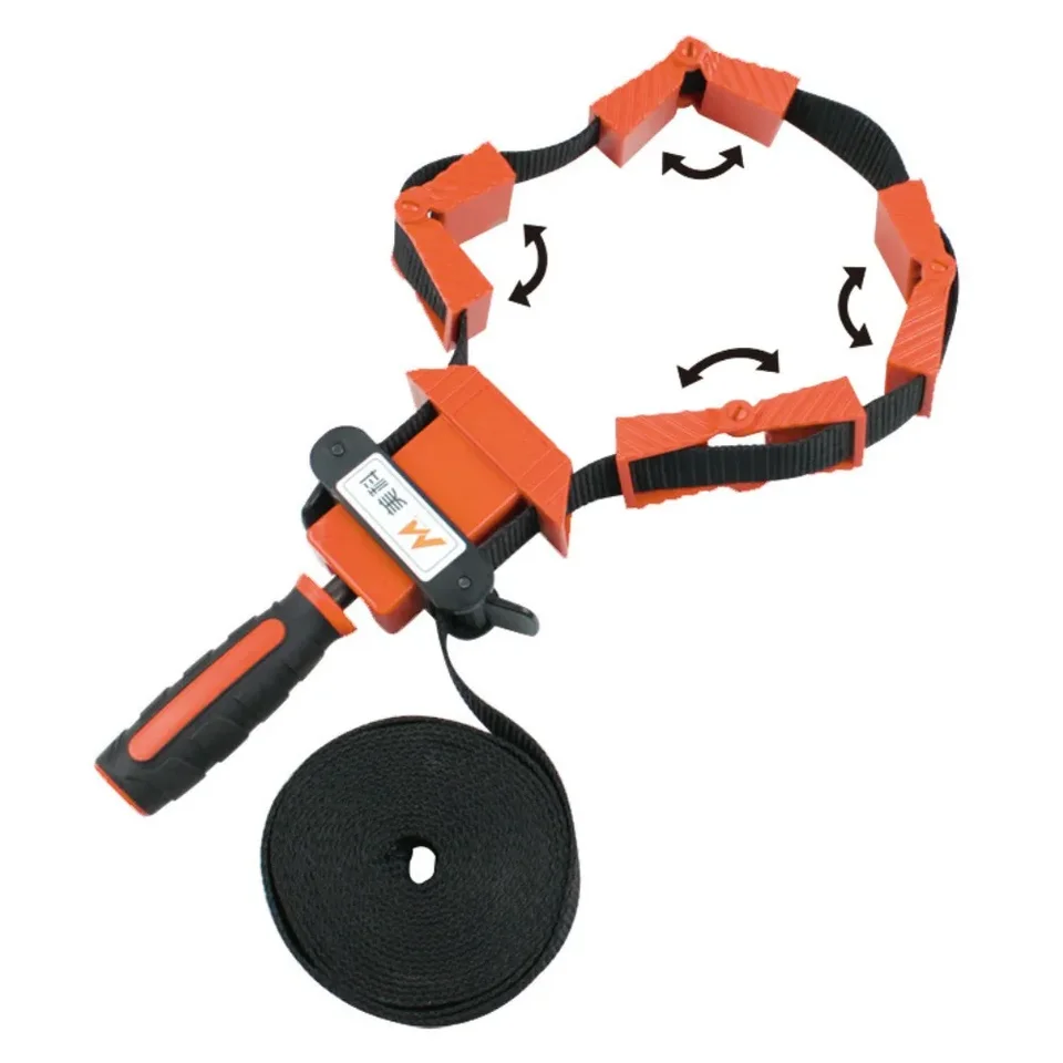 thumbnail image 2 of Rdeghly 4M Woodworking Band Strap Clamp Ratchet Corner Miter Vise Framing Tool Woodworking Strap Clamp Woodworking Band 2 of 12