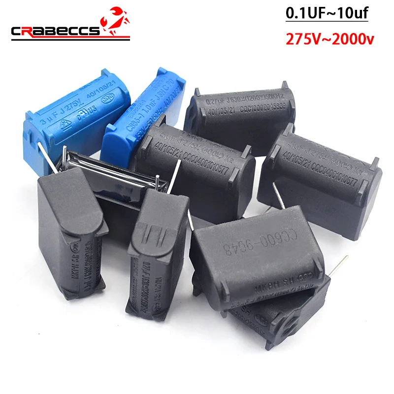 Safety Capacitor Polypropylene Film Capacitor Vertical Induction Cooker Capacitor 0.1UF-10UF High Voltage Inverter MKP-X2 275V/400V/1200V/1600V/2000V 0.2UF/0.33UF/0.4UF/0.5UF