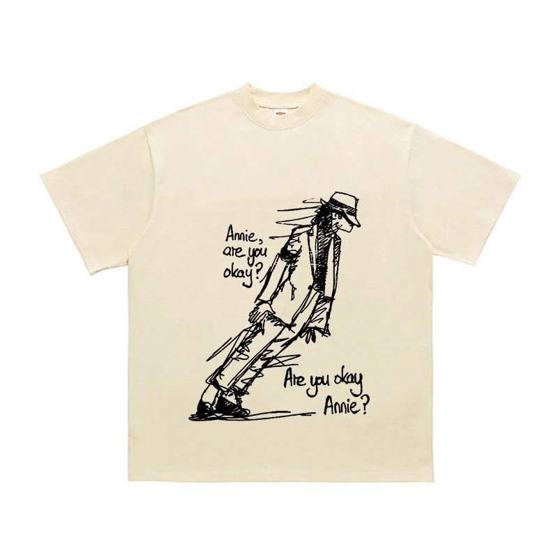 retro print short sleeved  Michael Jackson Men Women Summer Tshirt Kid Boy Gril Top Adults Children Parent Child Cotton T Shirt