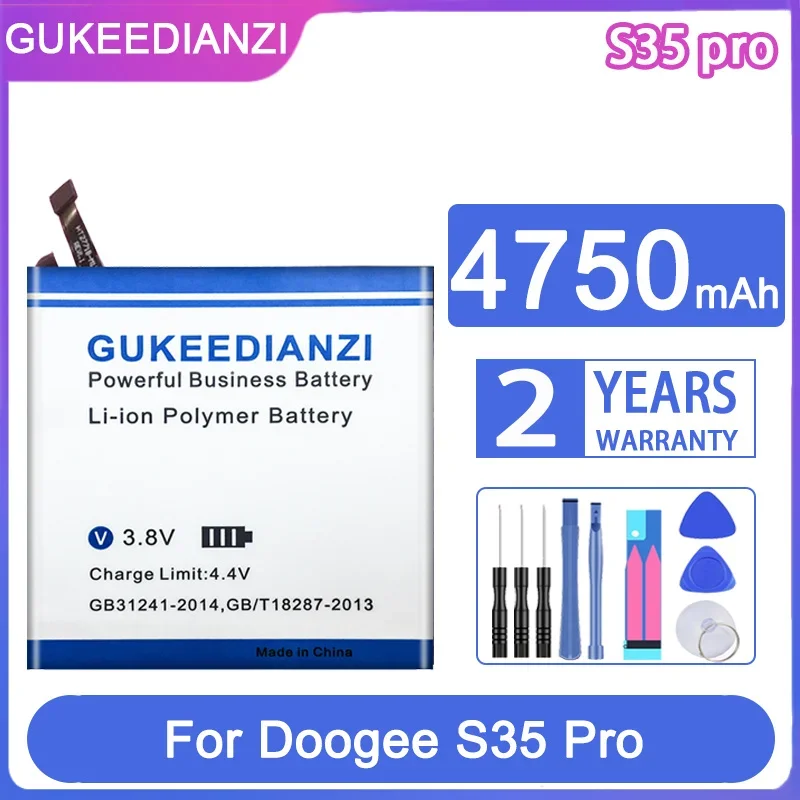 

GUKEEDIANZI Replacement Battery S35 Pro (BAT20M154350) 4750mAh For Doogee S35Pro Bateria