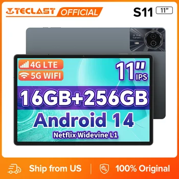 Teclast Odea S11, 11 inch Tablet, Max 16GB RAM, 256GB ROM, 1920X1200 TDDI, Android 14, Octa Core, T606, GPS, 4G LTE, 13MP+8MP 1