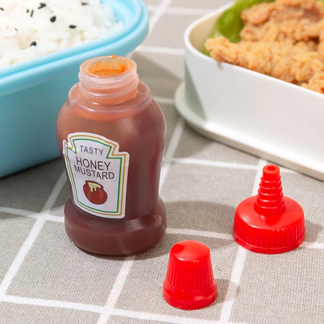 Mini Condiment Bottle Ketchup Squeeze Bottle Kids Animal Food Pick