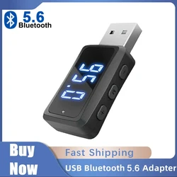 Wireless Bluetooth Car FM Transmitter with LED Display and Handsfree Calling (Bluetooth 6.0)
