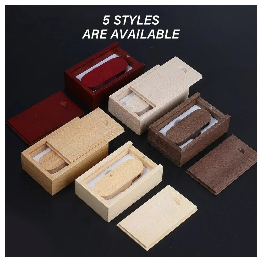 JASTER USB 플래시 드라이브 128GB 나무 상자 펜 드라이브 64GB 크리 에이 티브 선물 메모리 스틱 저장 장치 회전식 펜 드라이브 32GB 16GB 8G