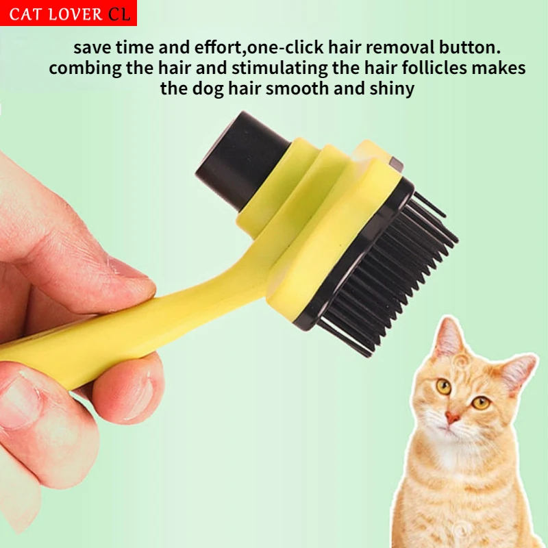 Pet Hair Removal Comb Dog Brush Self Cleaning Remove Hairs Slicker Comb