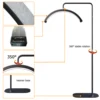 Fusitu Oversea Warehouse LED Half-Moon Shaped Light LED Lash Light With Floor Tripod Floor Video Light For Beauty Salon Makeup 6