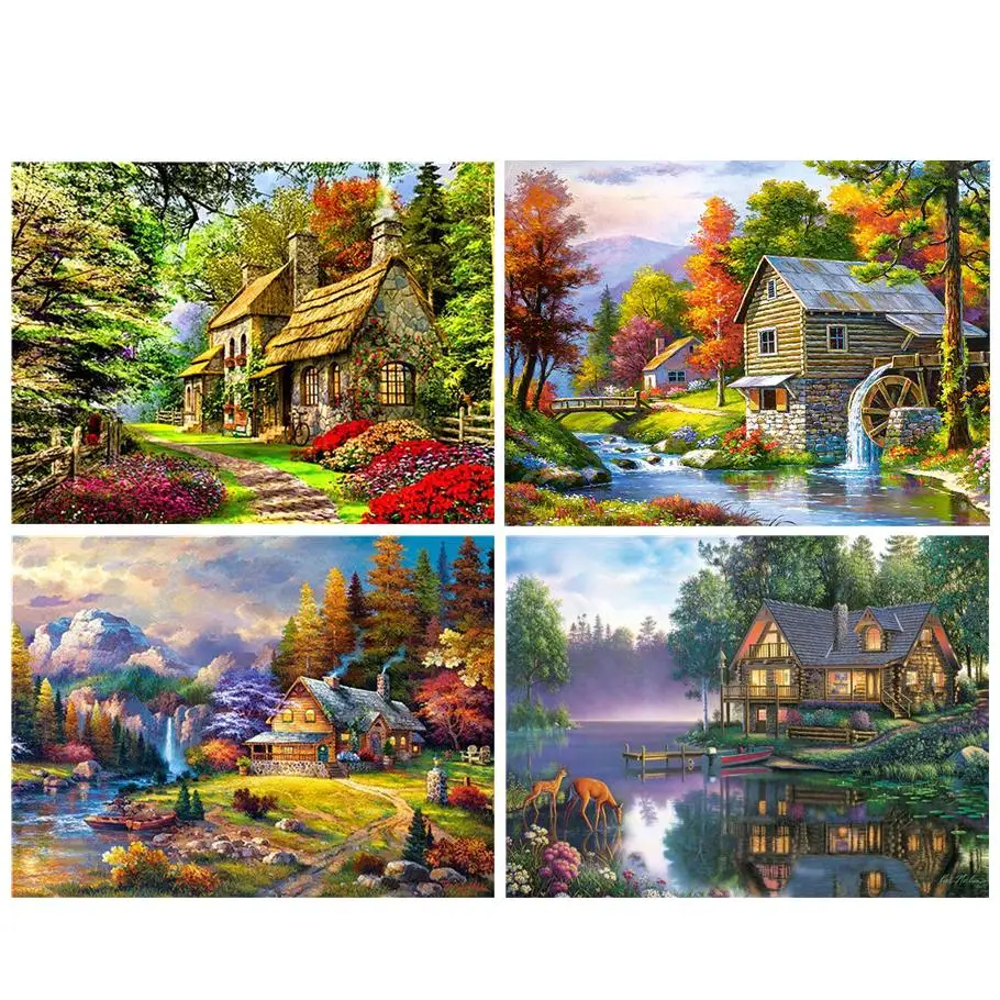 Nabi round dill diamond mosaic diamond painting embroidery 5d diy full square landscape diamant painting