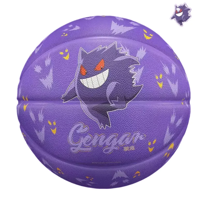 

Стандартный баскетбольный мяч Pokemon VEIDOORN Gengar № 7 для детей и подростков, игрушки для тренировок в помещении и на улице