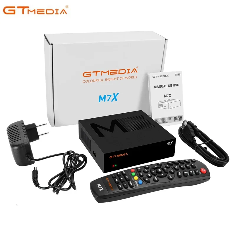 

GTMEDIA M7X Support DVB-S2 SKS/IKS/CS/M3U VCM/ACM Twin Tuner lKS&SKS TV Receiver,Realase Brasil 70W Satellite TV Programmer