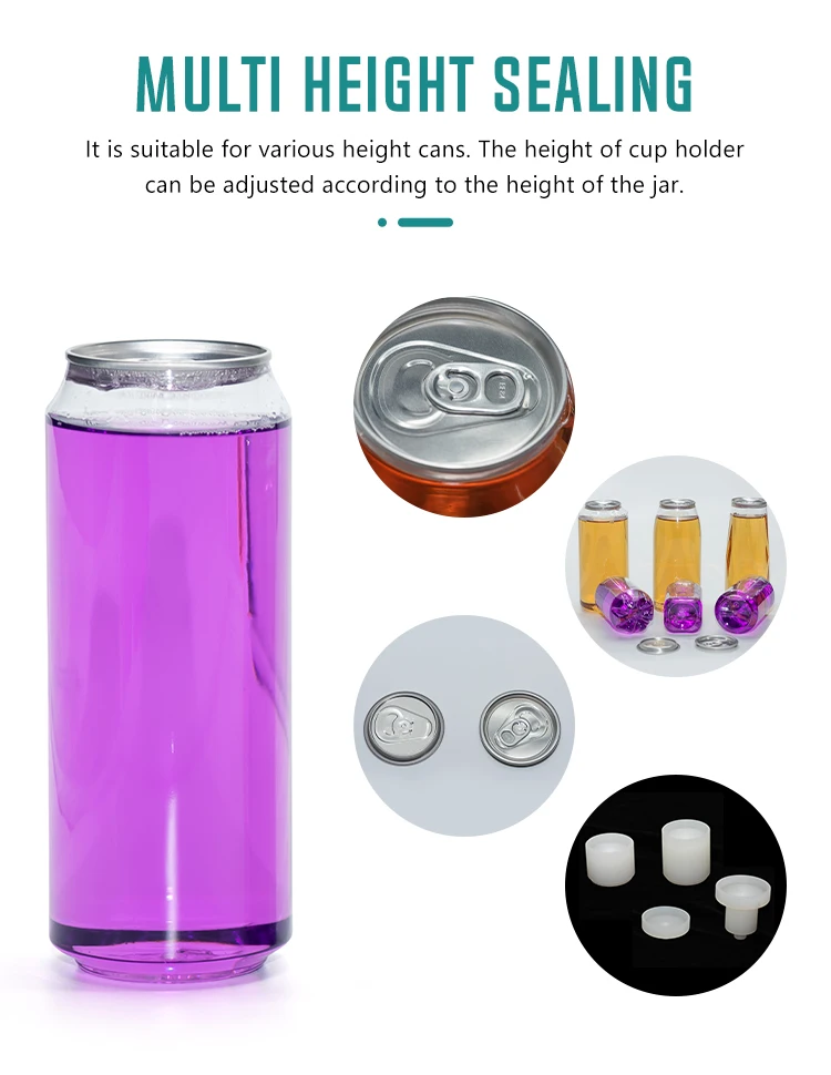 3S Commercial Automatic Tin Can Sealing Machine Soda Sealer Cup Body Rotation Aluminum Beer Bottles PET Jar Cans Seamers