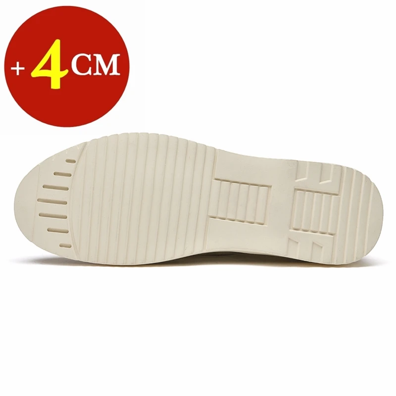 Classic Genuine Leather Casual Shoes Sneakers Man Elevator Shoes Height Increase Shoes for Men Insoles 4CM Sports Leisure Taller 5