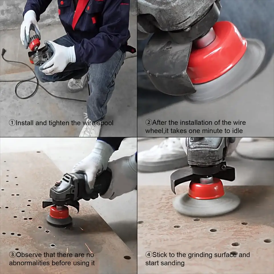 How To Install Wire Cup Brush On Angle Grinder - TANNER BLOG - View #12
