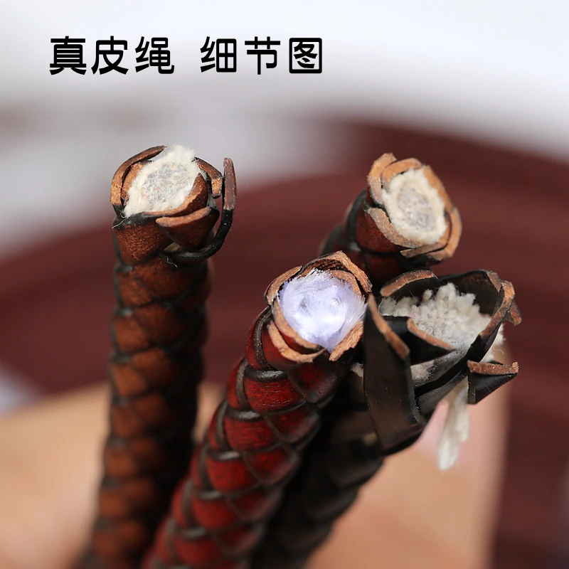 앤티크 8mm 두께의 직조 소가죽 끈 DIY 수제 팔찌 목걸이 가방 끈