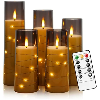 5PCS Flameless LED Candles Battery Operated 1