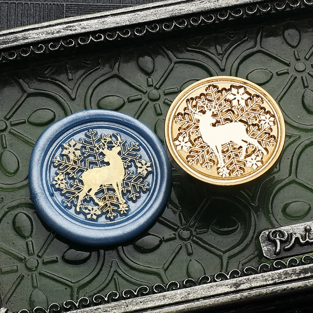 Star Sky Pattern Wax Seal Stamp Replace Head Flowers Butterfly Icon Sealing Wax Stamp Replace Head Retro Antique Metal