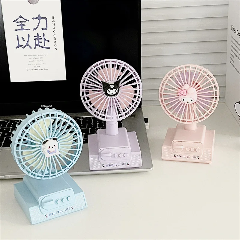

Настольный мини-вентилятор Sanrio Kawaii, настольный вентилятор с Usb, трехскоростная пищевая добавка, фен для волос Cinnamorol Hellokitty, милые охлаждающие инструменты