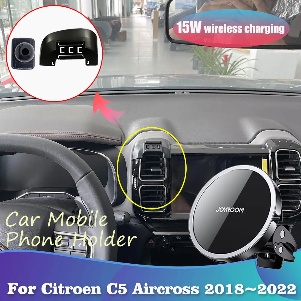 Auto Telefon Halter für Citroen C5 Aircross 2018 ~ 2022 2019 2020 2021  Magnetische Air Vent Clip Unterstützung Schnelle Drahtlose Lade Tablett  Zubehör iPhone - AliExpress