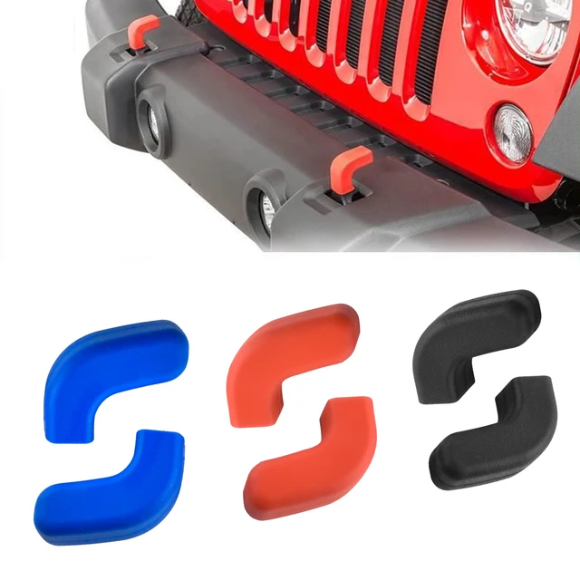 2er Pack für Jeep Wrangler JK JL Gladiator JT 2010-2014 Front stoßstange  Abschlepp haken Abdeckungen