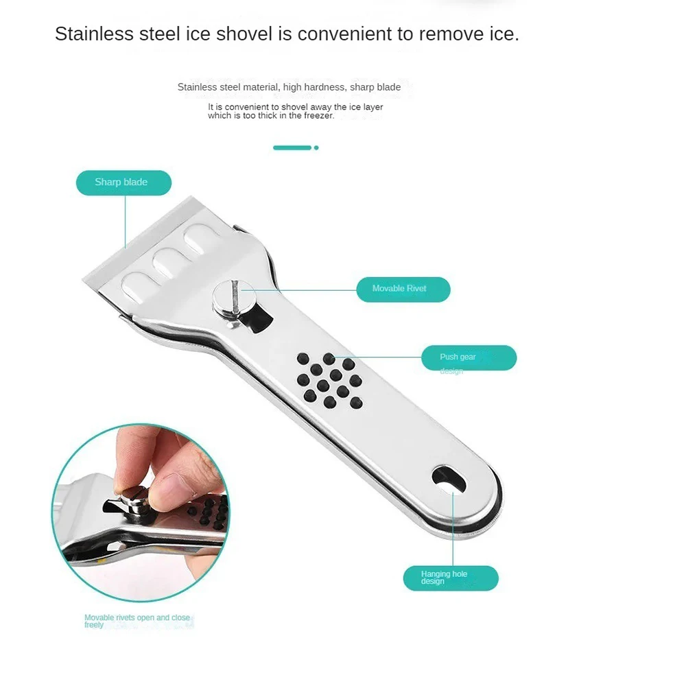 Razor Blade Scraper Stainless Steel Blade Razor Scraper For Cleaning Glue Sticker Remover Window Glass Car Ceramic Heavy Dirt Clean Shovel Razor Blade Scrapers Glue Removal Scraper