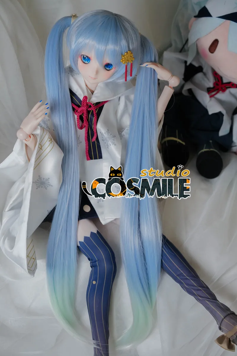 

Doll Use Yuki Miku 1/3 1/4 1/6 BJD Doll SD DD Cosplay Cos Bunches Wig Hair Accessories Sa