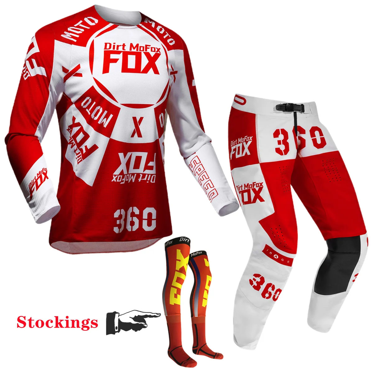 2022 NEW Dirt MoFox Moto Gear Set Jersey Pant MX Combo Motocross Racing Outfit Dirt Bike Suit Off Road Socks CombinationKit