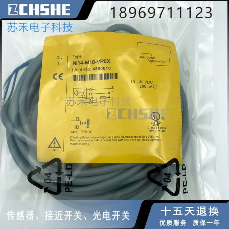

Inductive Capacitive 4-Wire Pnp Induction Probe Sensor NI14-M18-VP6X Proximity Switch