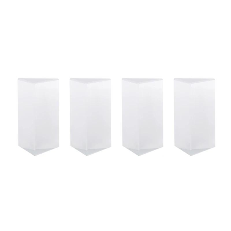 For Rainbow Lights Crystal Optical Prisms Glass Physics Teaching Refracted Light Spectrum 4Pcs Clear