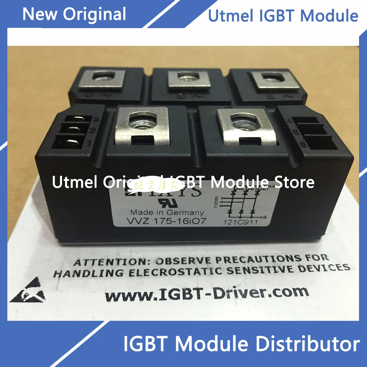 

VVZ175-14IO7 VVZ175-12IO7 VVZ175-16IO7 VVZ175-18IO7 NEW AND ORIGINAL IGBT MODULE IN STOCK
