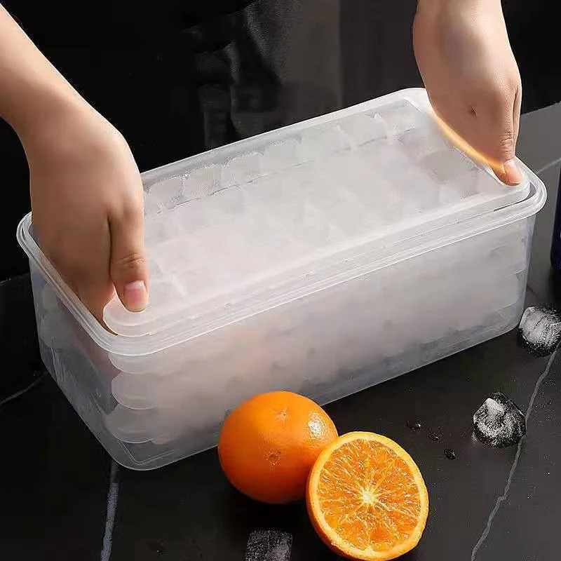 Ice Cube Trays Silicon Bottom Ice Cube Storage Container Box With Lid BPA-Free  Ice Mold Makers For Cool Drinks Bar Accessories - AliExpress