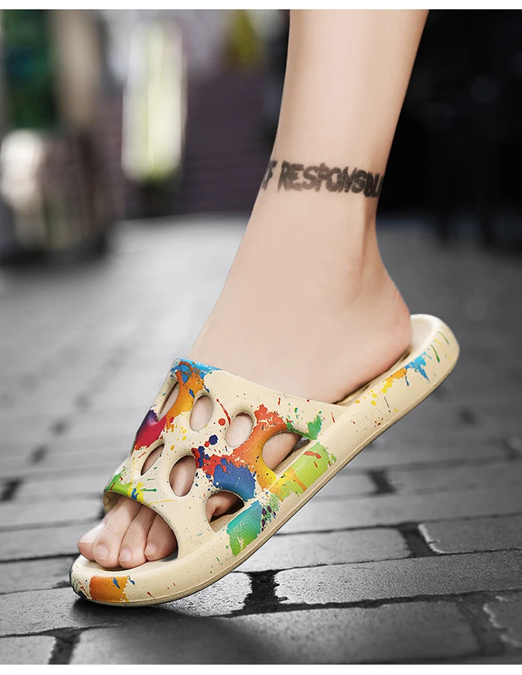 Pantofole antiscivolo da bagno estive da spiaggia per uomo, sandali morbidi, scarpe da grotta ultraleggere minimaliste_voghion.com